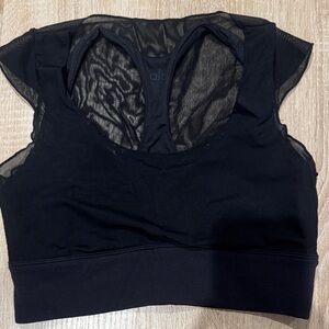 ALO Yoga Black Mesh Sports Bra